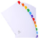 Best Value Exacompta Mylar Printed Indices, A4, 12 Parts (1-12) - White