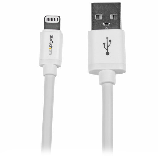 Best Value StarTech.com USBLT2MW 2 m (6 ft) Long White Apple 8-Pin Lightning Connector to USB Cable for iPhone/iPod/iPad, Charge and Sync Cable