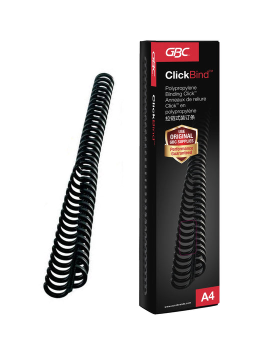 Best Value GBC 388019E ClickBind Binding Combs, 8mm, Up to 45 Sheets, A4, 34 Rings, Black