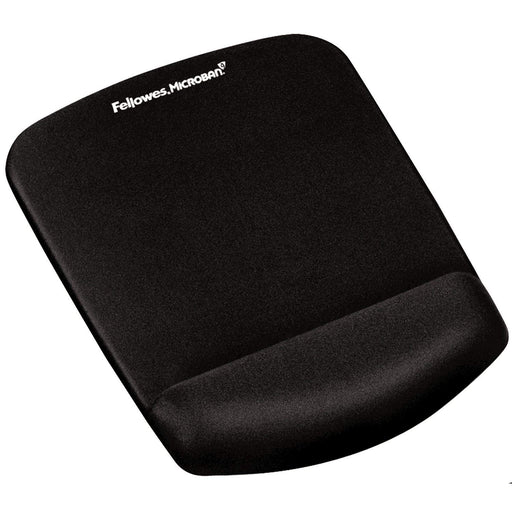 Best Value Fellowes PlushTouch Mouse Mat with Wrist Support Featuring Microban Antimicrobial Protection, Black