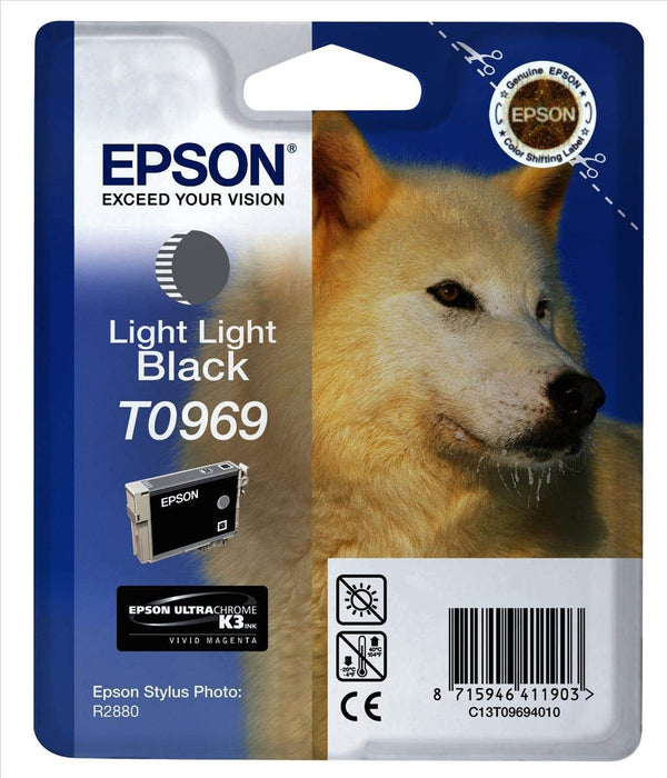 Best Value Epson T0969 Ink Cartridge, Light Black, Genuine, Amazon Dash Replenishment Ready