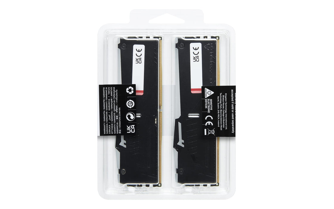 Kingston FURY Beast RGB - DDR5 - kit - 64 GB: 2 x 32 GB - DIMM 288-pin - 6000 MHz / PC5-48000 - CL36 - 1.35 V - unbuffered - on-die ECC - black