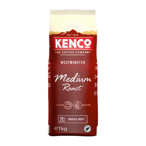 Kenco Caffeinated Ground Coffee Westminster Smooth and fruity flavour Medium Roast 1 kg