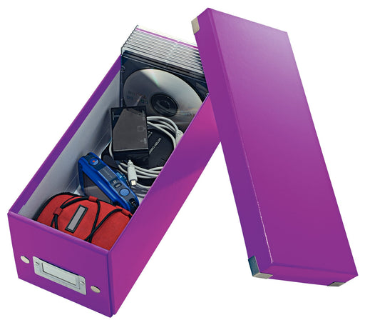 Best Value Leitz CD Storage Box, Purple, Click and Store Range, 60410062