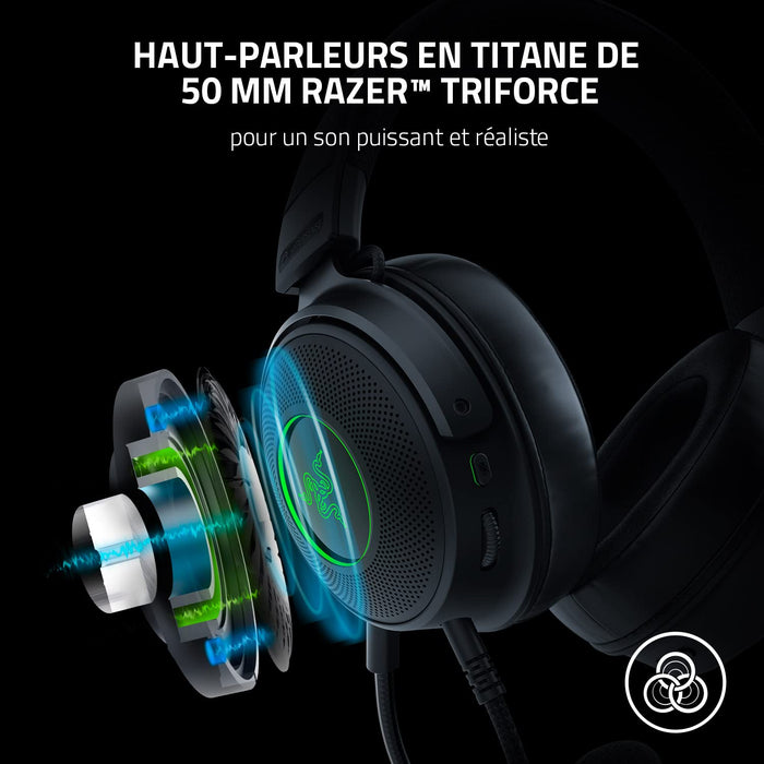 Razer Kraken V3 HyperSense USB A Wired Gaming Headset Black