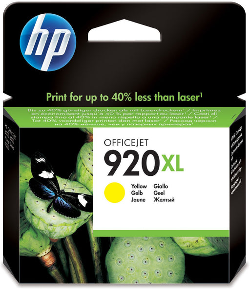 HP 920XL - CD974AE - 1 x Yellow - Print cartridge - High Yield - Blister - For Officejet 7500A, 7000, 6500, 6500A, 6000