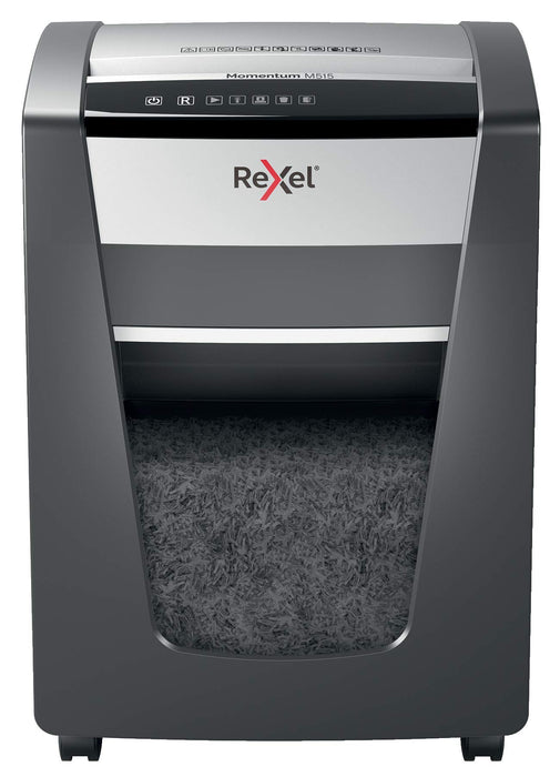 Best Value Rexel Momentum M515 Micro Cut Paper Shredder, Shreds 15 Sheets, 30 Litre Bin, Black, 2104577