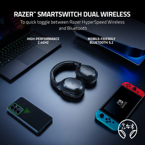 Razer Barracuda X 2022 Wired and Wireless Bluetooth Gaming Headset Black