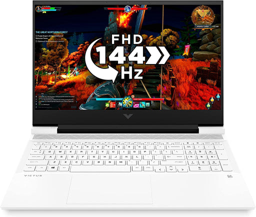 HP Victus by Laptop 16-e0071na - AMD Ryzen 5 5600H - Win 11 Home Plus - GF RTX 3050 - 16 GB RAM - 512 GB SSD NVMe, TLC - 16.1" IPS 1920 x 1080 (Full HD) @ 144 Hz - Wi-Fi 6 - ceramic white, black chrome (logo) - kbd: UK