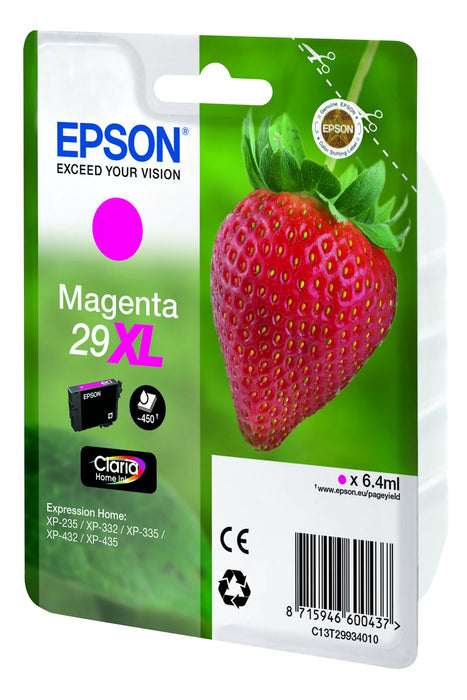 Best Value Epson Claria No.29 Home Strawberry Ink Cartridge X-Large High Capacity, Magneta, Genuine, Amazon Dash Replenishment Ready