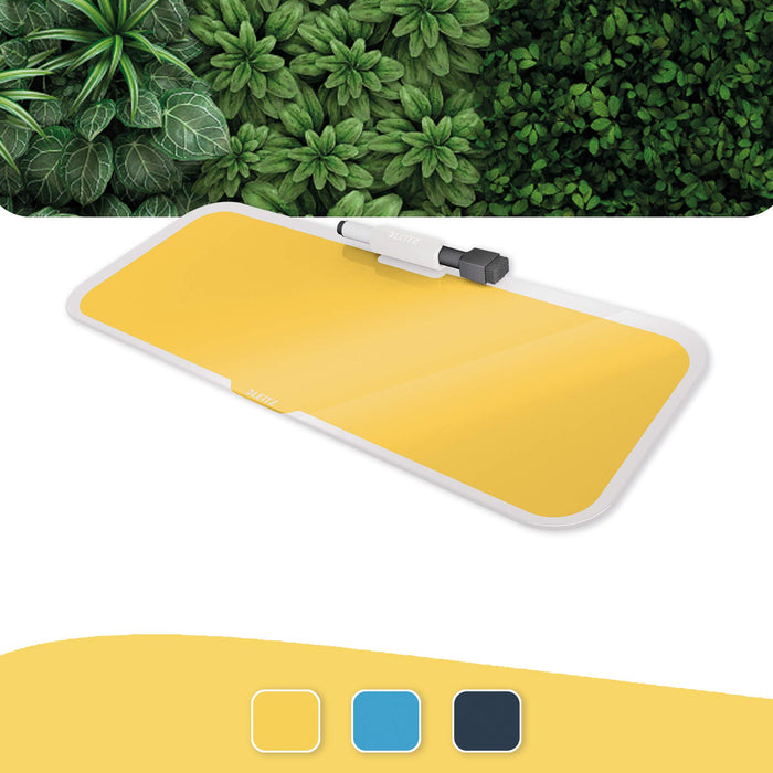 Leitz Cosy Glass Desk Notepad Warm Yellow 52690019