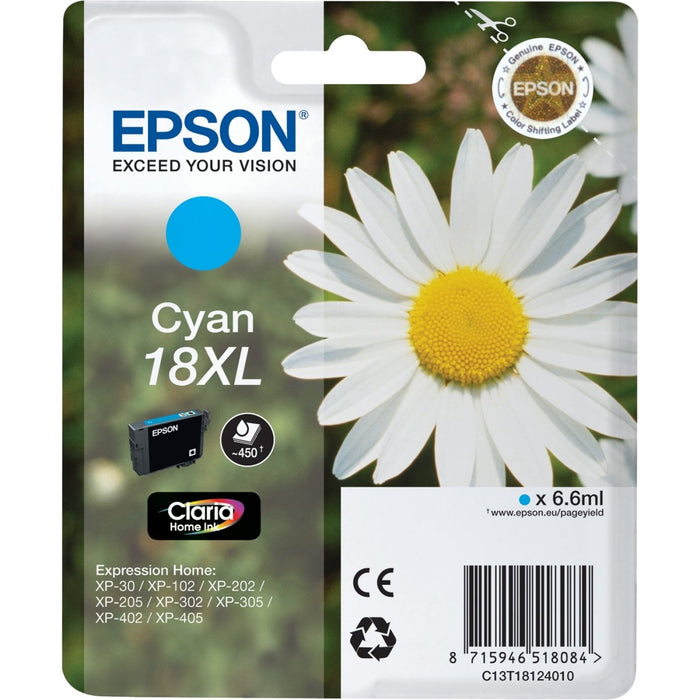 Best Value Epson XP 30/202/302/405 6.6 ml Ink Cartridge X-Large High Capacity, Cyan, Genuine, Amazon Dash Replenishment Ready