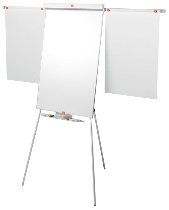 Best Value Nobo Barracuda Magnetic Whiteboard, Flipchart Easel with Adjustable Roller Stand, 1000 x 700 mm, White