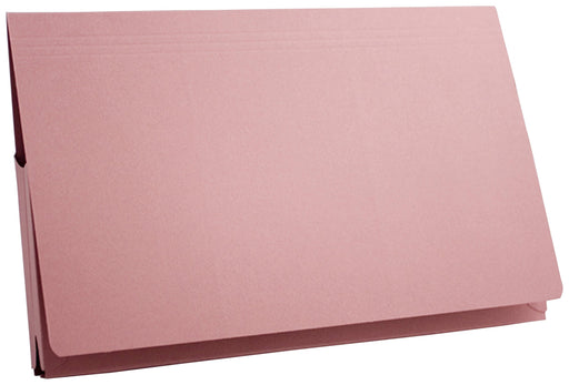 Best Value Exacompta Guildhall 14 x 10 Inch Pocket Wallet, 315 gsm, Foolscap - Pink, Pack of 50