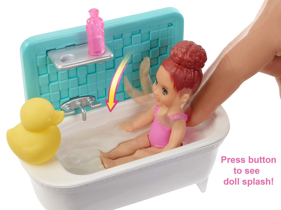 Barbie Skipper Babysitter - Bathtub Playset /FXH05 (UK Sales Only)