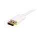 Best Value StarTech.com MDP2DPMM2MW2m (6 ft) White Mini DisplayPort to DisplayPort 1.2 Adapter Cable M/M - DisplayPort 4k