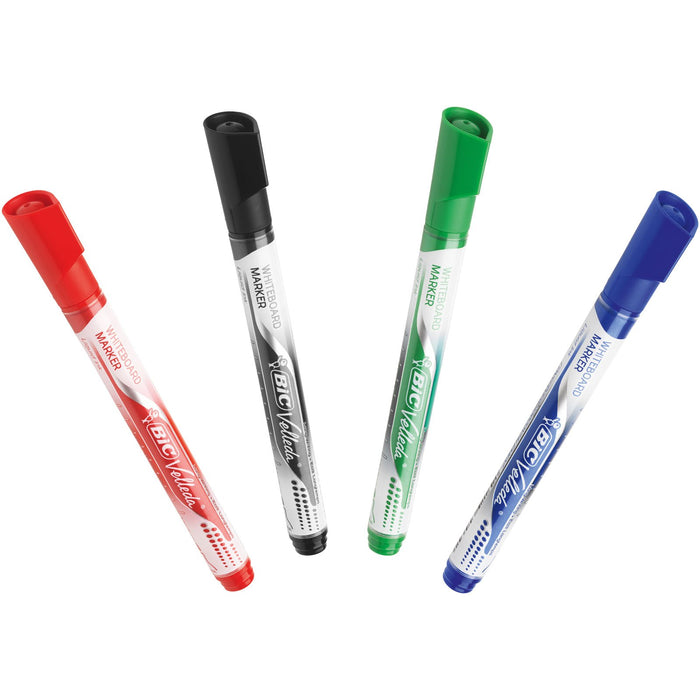 Best Value BIC Velleda Pocket Whiteboard Pens - Assorted Colours, Wallet of 4