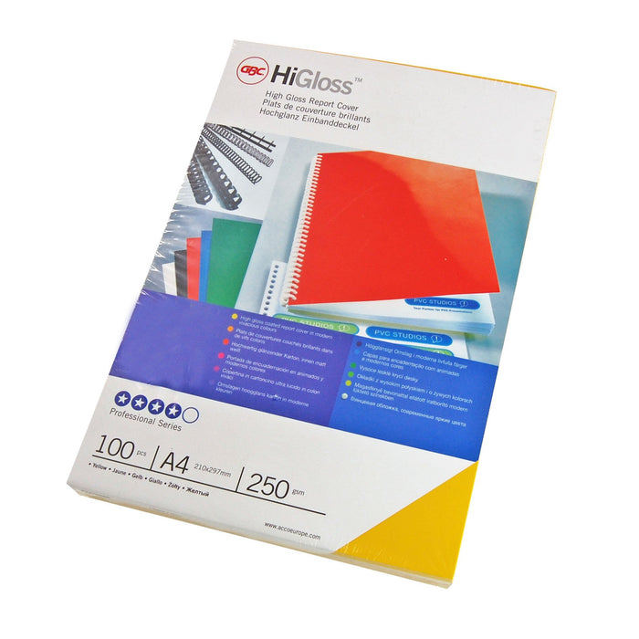 Best Value Rexel CE020071 Binding Covers Plain 250gsm A4 Gloss , White (Pack 50x2)