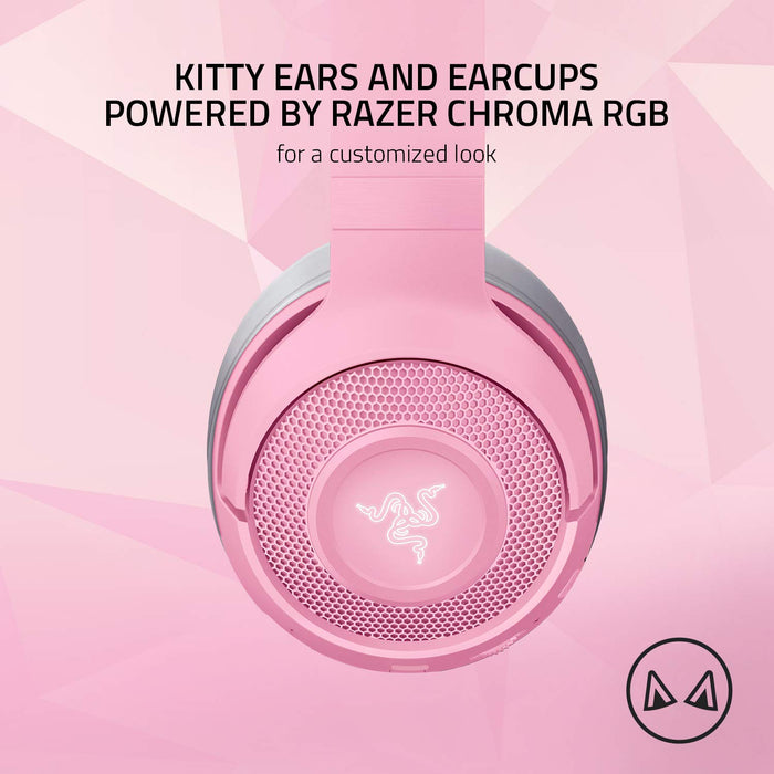 Razer Kraken Kitty Edition Bluetooth Wireless Quartz Gaming Headset