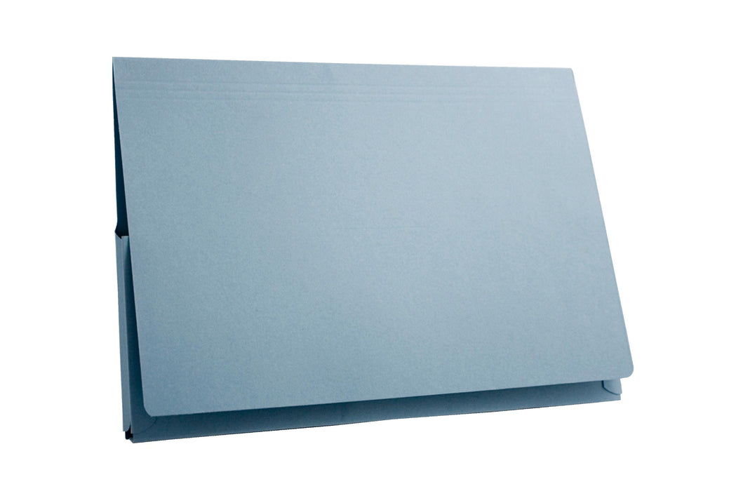 Best Value Exacompta Guildhall 14 x 10 Inch Pocket Wallet, 315 gsm, Foolscap - Blue, Pack of 50