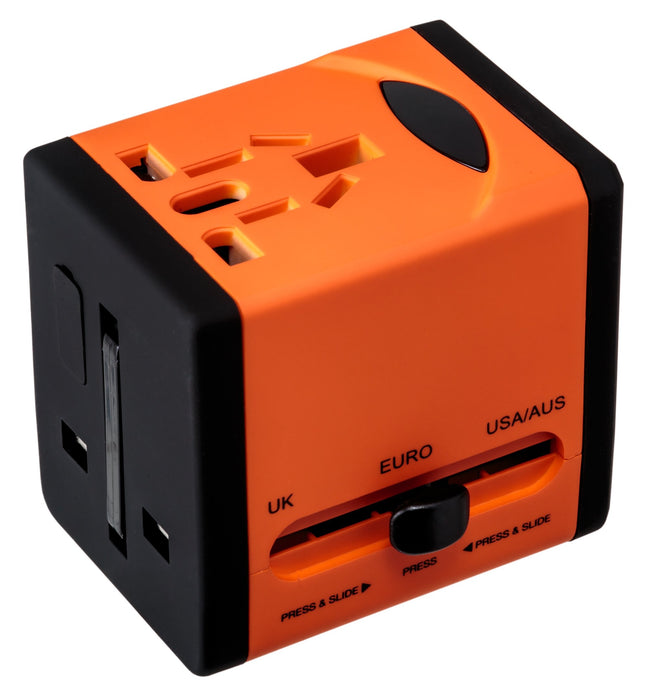 Best Value Swordfish 40253 VariPlug Dual USB Universal Travel Plug Adapter/Charger - Orange