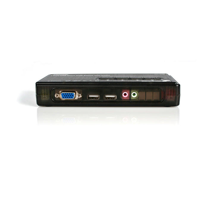 Best Value StarTech.com 4 Port Black USB KVM Switch Kit with Cables and Audio - desktop KVM Switch - VGA KVM Switch - USB KVM Switch 4 Port (SV411KUSB)