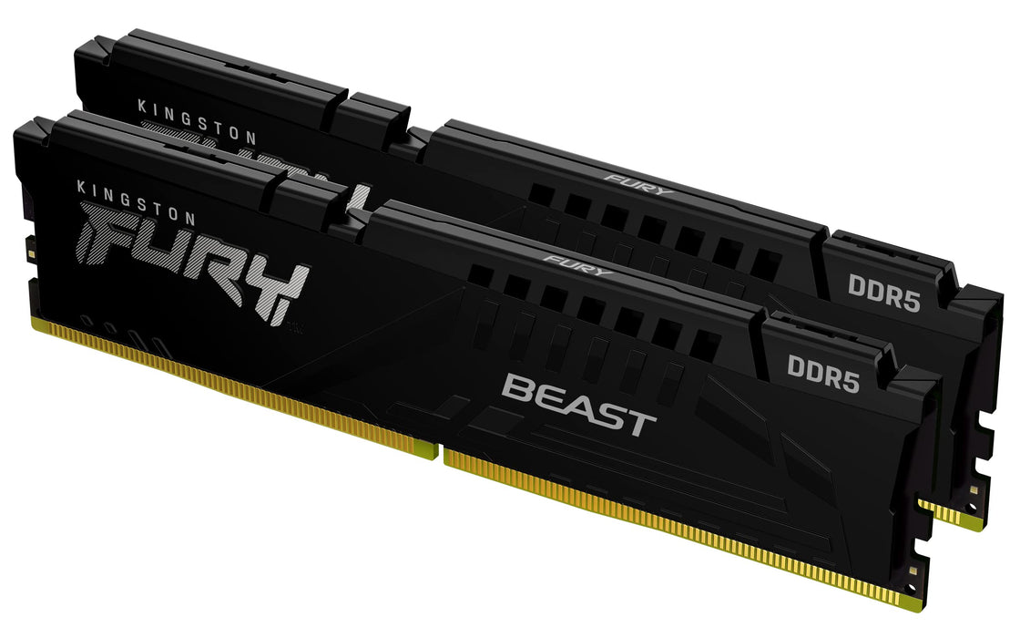 Kingston FURY Beast - DDR5 - kit - 16 GB: 2 x 8 GB - DIMM 288-pin - 6000 MHz / PC5-48000 - CL36 - 1.35 V - unbuffered - on-die ECC - black