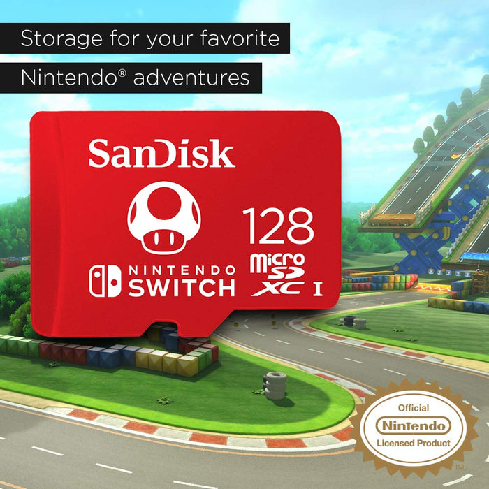 Best Value SanDisk SDSQXAO-128G-GNCZN microSDXC UHS-I Card for Nintendo Switch, 128 GB, Nintendo Licensed Product