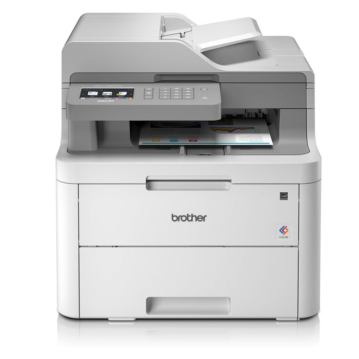 Best Value Brother DCP-L3550CDW Colour Laser Printer, Wireless and PC Connected, Print, Copy, Scan and 2 Sided Printing, A4