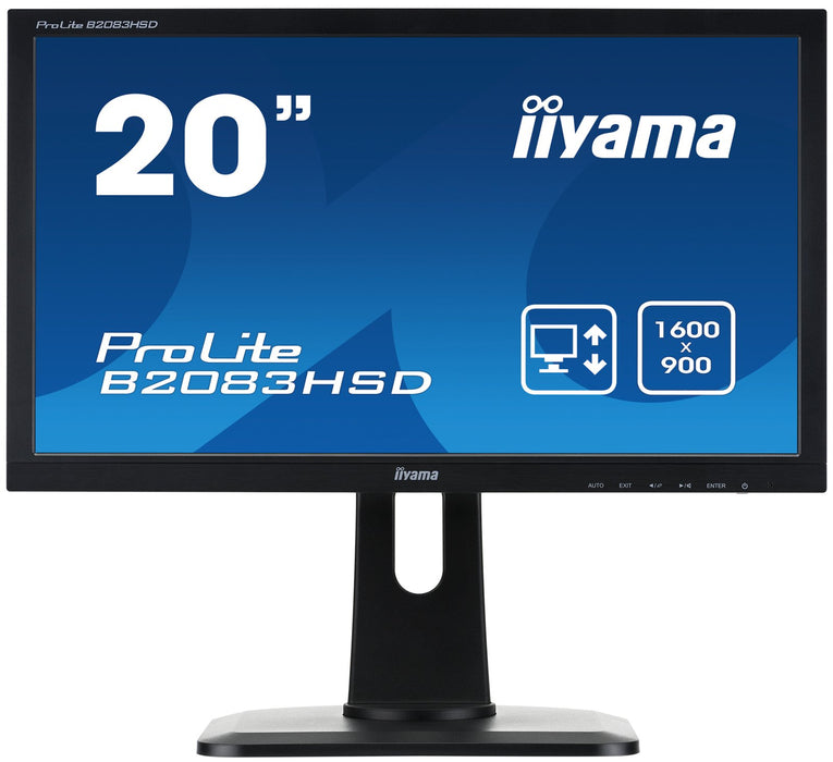 Best Value Iiyama ProLite B2083HSD 20" LED Monitor - (Matte Black) (16:9 Aspect Ratio, 5ms Response Time, Brightnes 250 cd/m)