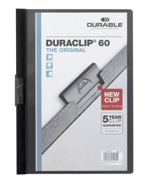 Best Value Durable Duraclip 60, Clip File for 1-60 Sheets A4 - Black