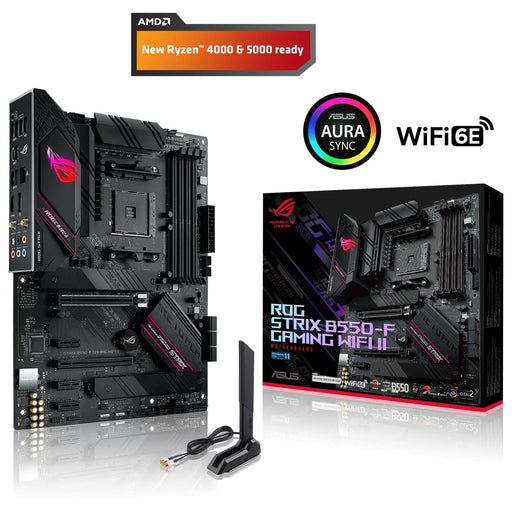 ASUS ROG STRIX B550-F GAMING WIFI II - Motherboard - ATX - Socket AM4 - AMD B550 Chipset - USB-C Gen2, USB 3.2 Gen 1, USB 3.2 Gen 2 - 2.5 Gigabit LAN, Wi-Fi, Bluetooth - onboard graphics (CPU required) - HD Audio (8-channel)