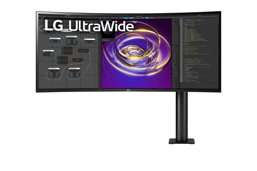 LG UltraWide 34WP88CN-B - LED monitor - curved - 34" - 3440 x 1440 UWQHD @ 60 Hz - IPS - 300 cd/m² - 1000:1 - HDR10 - 5 ms - 2xHDMI, DisplayPort, USB-C - speakers