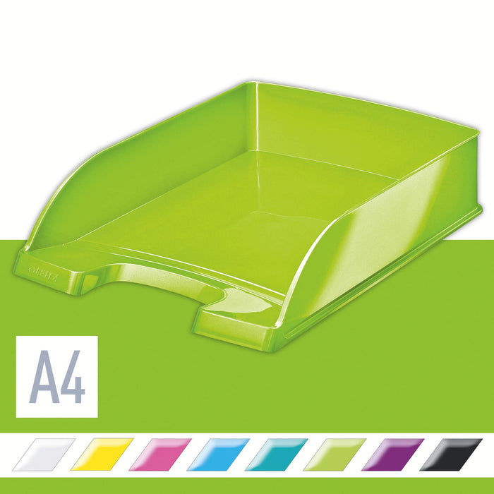 Best Value Leitz 52263054 A4 Letter Tray, WOW Range, Green