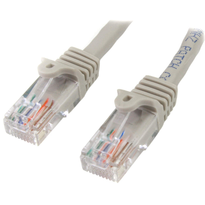 Best Value StarTech.com 45PAT3MGR Cat5e Patch Cable with Snagless RJ45 Connectors - 3m, Grey