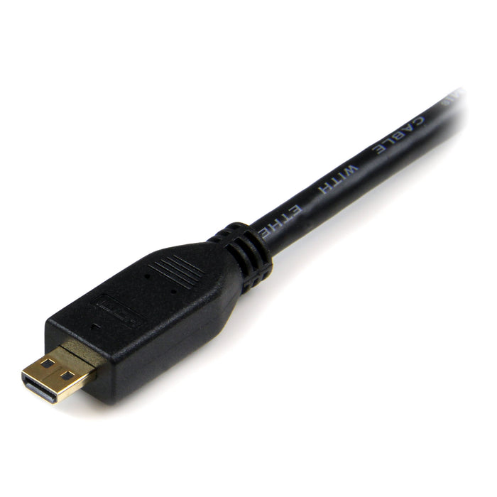 Best Value StarTech.com 0.5m High Speed HDMI Cable with Ethernet - HDMI to HDMI Micro - M/M, Black