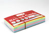 Best Value Silvine 5x3" Multi-coloured Record Cards - Lined with headline, 100 cards per pack. Ref 553AC (127 x 76mm)