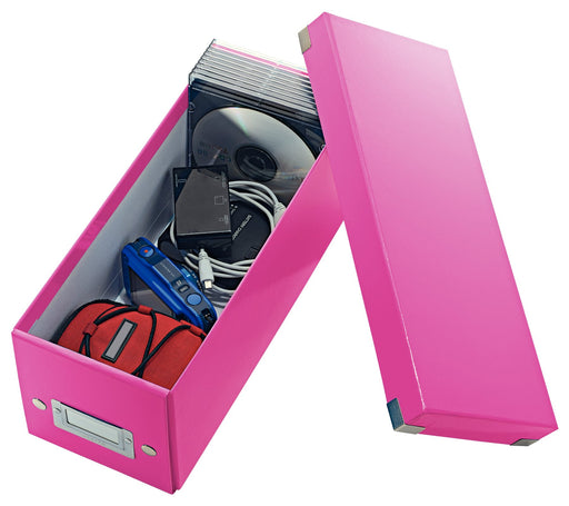 Best Value Leitz CD Storage Box, Pink, Click and Store Range, 60410023