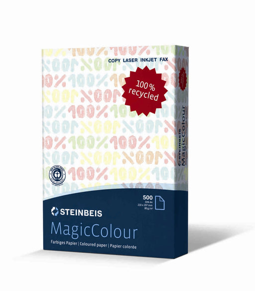 Best Value Steinbeis Vision 100% Recycled Magic Colour Pastel Yellow, A4, 500 Sheets per Ream, 1 Ream per Box, (500 Sheets)