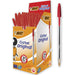 Best Value BIC Cristal Original Ballpoint Pens Medium Point (1.0 mm) - Red, Box of 50