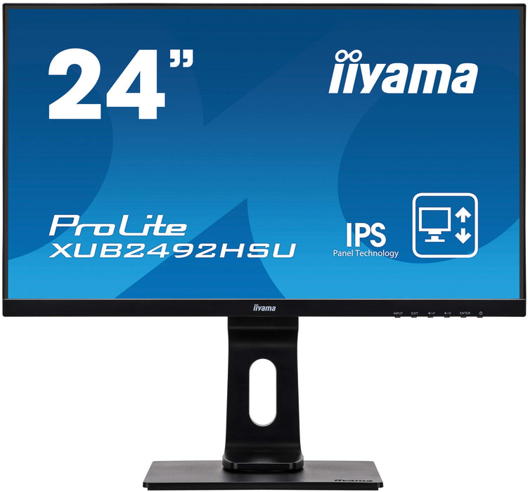 Best Value iiyama XUB2492HSU-B1 24-Inch ProLite Height Adjustable Slim IPS LEd Monitor - Black