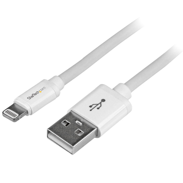 Best Value StarTech.com USBLT2MW 2 m (6 ft) Long White Apple 8-Pin Lightning Connector to USB Cable for iPhone/iPod/iPad, Charge and Sync Cable