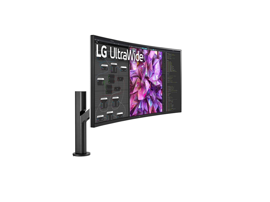 LG 38WQ88C-W - LED monitor - curved - 37.5" - 3840 x 1600 UWQHD+ @ 75 Hz - IPS - 300 cd/m² - 1000:1 - HDR10 - 5 ms - speakers