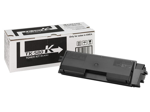 Best Value Kyocera Toner Cartridge TK-580 K - BLACK - 3.500 Pages Standard Capacity Genuine Premium Printer Toner - 1T02KV0NL0 - 0T2KVANL - for FS-C5100DN / FS-C5150DN / ECOSYS P6021cdn