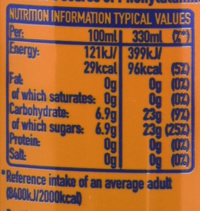 Best Value Fanta Orange Cans 330ml (Pack of 6)