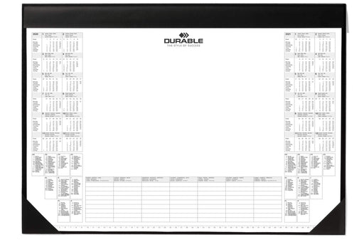 Best Value Durable 729101 Desk Mat with 2 Year Calendar and Weekly Schedule, 59 x 42 cm - Black