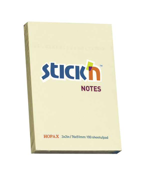 Best Value Stick N 76x51mm Pastel Sticky Note - Yellow