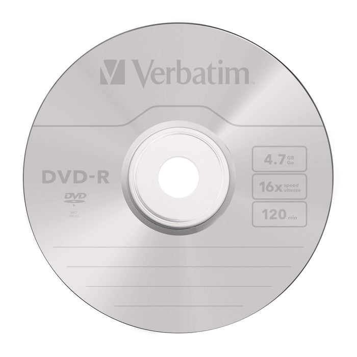 Best Value Verbatim 43548 4.7GB 16x DVD-R Matt Silver - 50 Pack Spindle