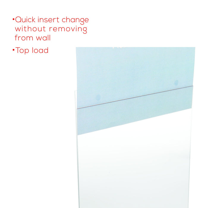 Best Value Deflecto Wall Sign Holder Pre-drilled Portrait A3 Clear Ref 47201,018868