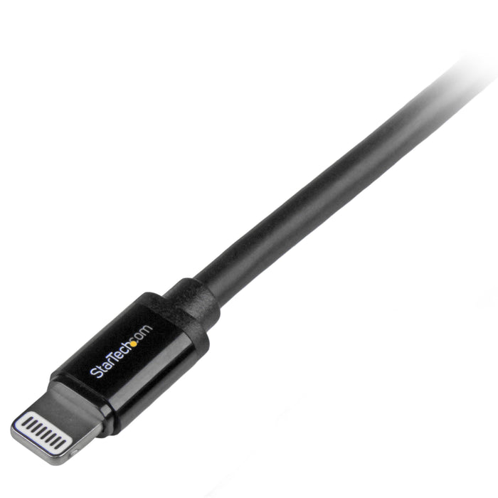 Best Value StarTech.com USBLT2MB 2 m (6 ft) Long Black Apple 8-Pin Lightning Connector to USB Cable for iPhone/iPod/iPad, Charge and Sync Cable